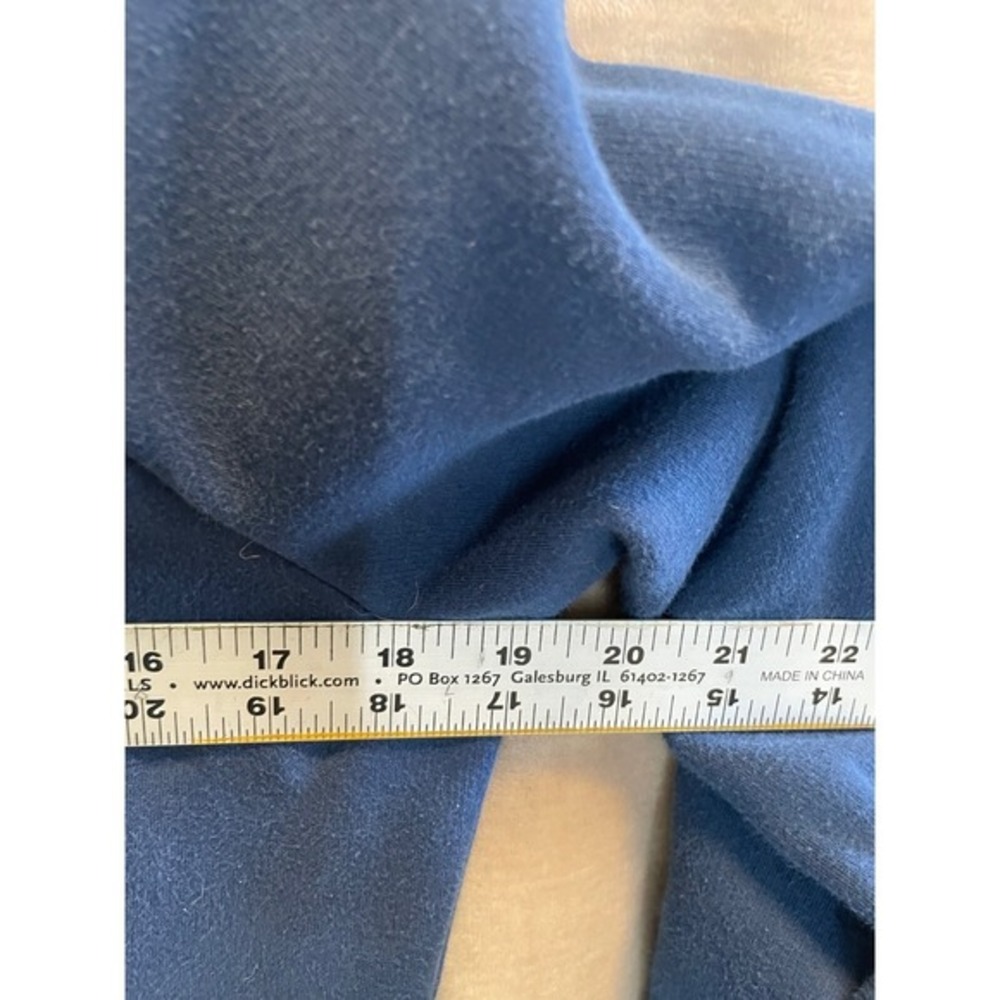 Athleta Cozy Karma Fleece Pullover Women's‎ Small Blue Asym 1/4 Zip Mock Neck - Picture 3 of 10